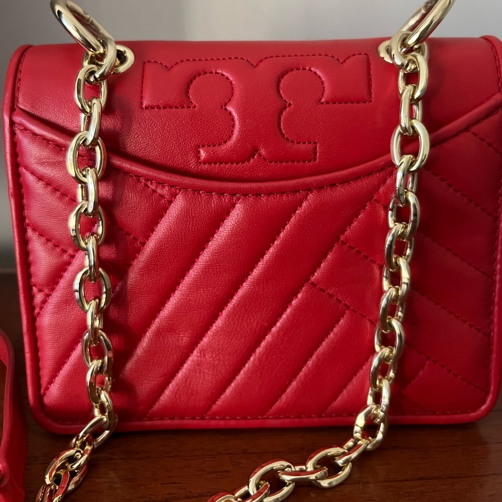 Authentic Red Tory Burch Crossbody